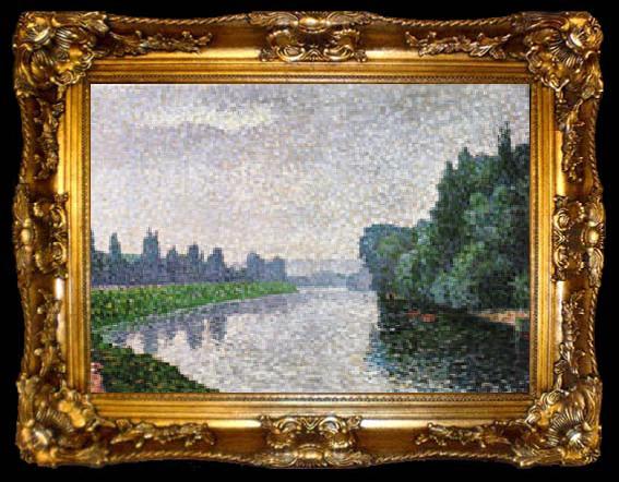 framed  Albert Dubois-Pillet The Marne River at Dawn, ta009-2
